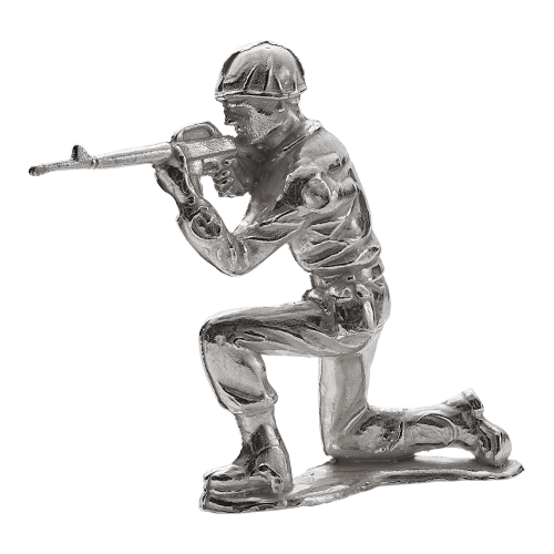 Set of 6 x 1 oz Army Men Silver Soldiers | Elemetal Mint