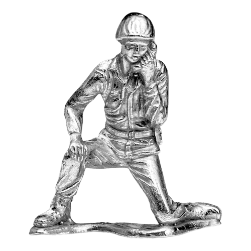 Set of 6 x 1 oz Army Men Silver Soldiers | Elemetal Mint