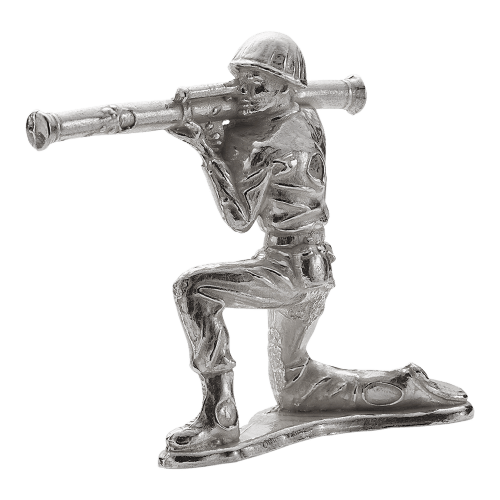 Set of 6 x 1 oz Army Men Silver Soldiers | Elemetal Mint