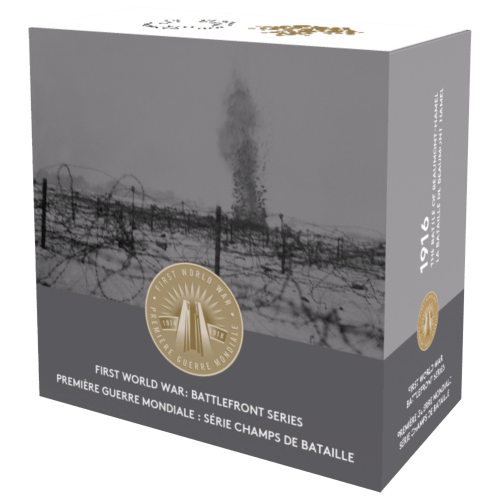 Pièce 1 once d'argent plaqué or Série Champs de bataille : La bataille de Beaumont-Hamel 2016
