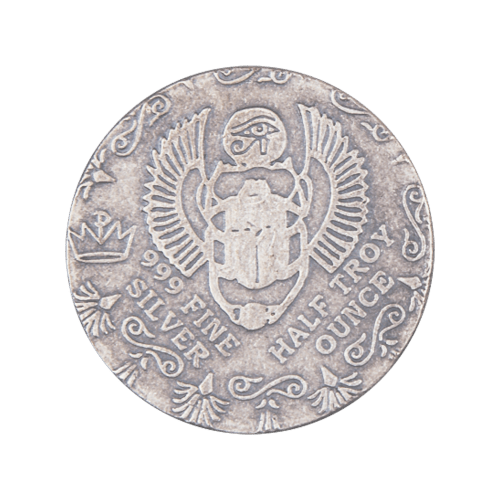 1/2 once Ronde d'argent Pharaon d’Égypte | Monarch Precious Metals