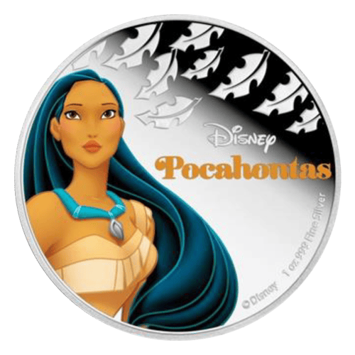 Pièce 1 once d'argent Princesse Pocahontas Disney 2016