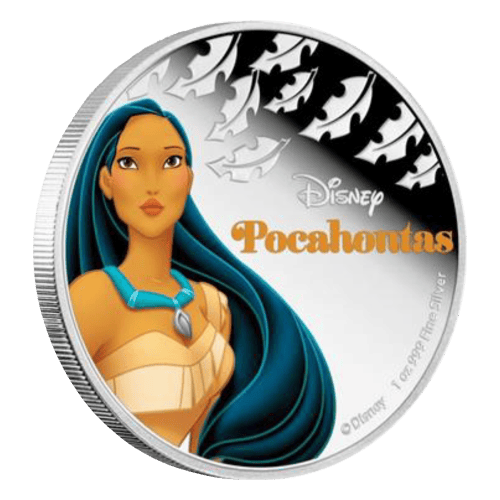 Pièce 1 once d'argent Princesse Pocahontas Disney 2016