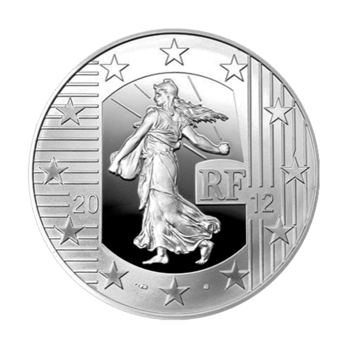 2012 France Sower 10th Anniversary of the Euro Silver Coin