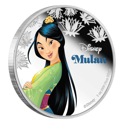 Pièce 1 once d'argent Princesse Mulan Disney 2016