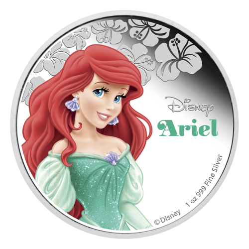 1 oz 2015 Disney Princess Ariel Silver Coin | New Zealand Mint