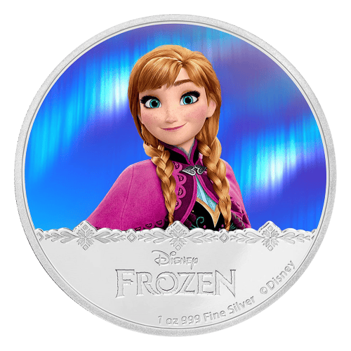 Pièce 1 once d'argent Épreuve numismatique Anna | La Reine des Neiges Disney 2016