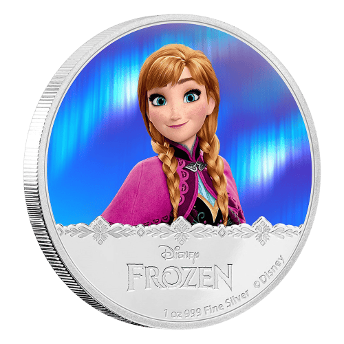 Pièce 1 once d'argent Épreuve numismatique Anna | La Reine des Neiges Disney 2016