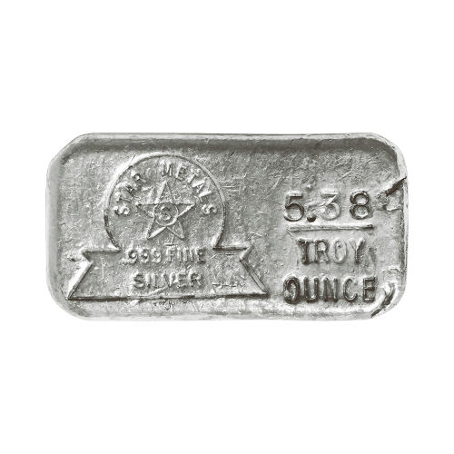 5.36 oz Star Metals Vintage Silver Bar