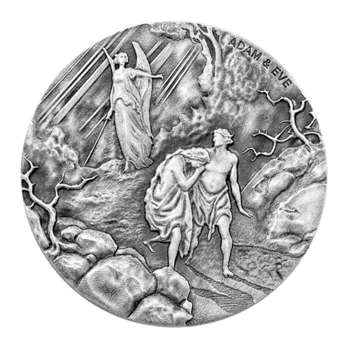 2 oz 2016 Biblical Series Adam and Eve Silver Coin | Scottsdale Mint