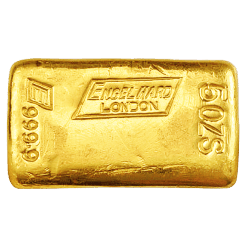 5 oz Vintage Poured Gold Bar | Engelhard