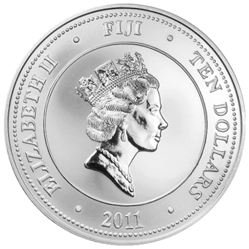 Pièce 5 onces d'argent Fiji Taku 2011