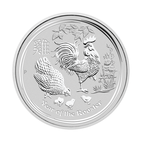 Pièce 1/2 once d'argent Lunaire Année du Coq 2017 | Monnaie de Perth