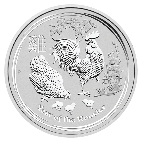 2 oz 2017 Lunar Year of the Rooster Silver Coin | Perth Mint