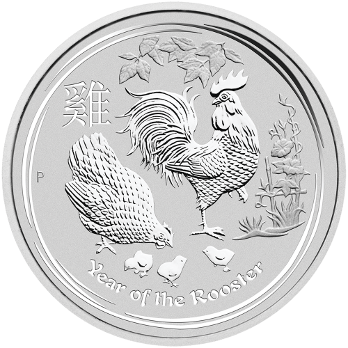 1 kilo 2017 Lunar Year of the Rooster Silver Coin | Perth Mint