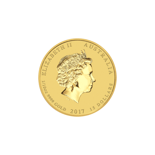 Pièce 1/10 once d'or Lunaire Année du Coq 2017 | Monnaie de Perth