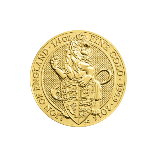 Pièce 1/4 once d'or Les Bêtes de la Reine : Lion d'Angleterre 2016 | La Monnaie royale