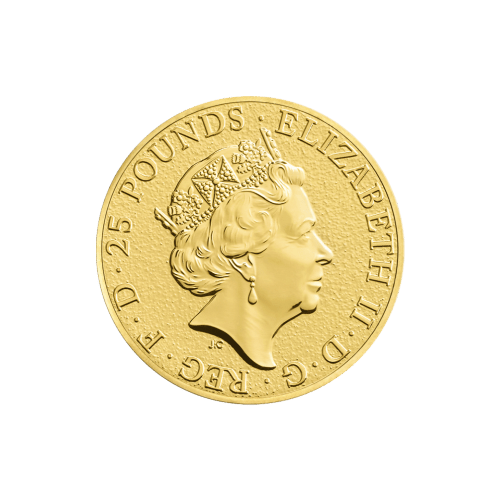 Pièce 1/4 once d'or Les Bêtes de la Reine : Lion d'Angleterre 2016 | La Monnaie royale