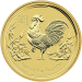 Pièce 1 once d'or Lunaire Année du Coq 2017 | Monnaie de Perth
