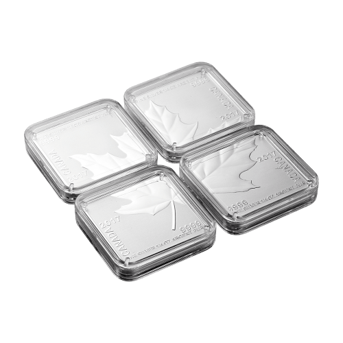Set of 4 x 1/4 oz 2017 Maple Leaf Quartet Silver Coins | Royal Canadian Mint