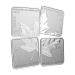 Set of 4 x 1/4 oz 2017 Maple Leaf Quartet Silver Coins | Royal Canadian Mint