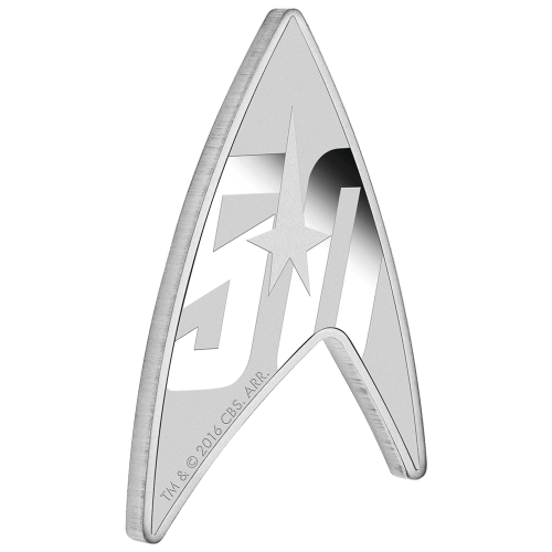 Pièce 1 once d'argent Épreuve numismatique Star Trek 50e anniversaire de Delta 2016 | Monnaie de Perth
