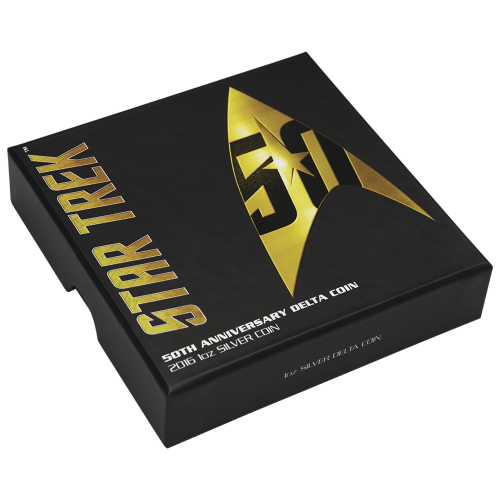 Pièce 1 once d'argent Épreuve numismatique Star Trek 50e anniversaire de Delta 2016 | Monnaie de Perth
