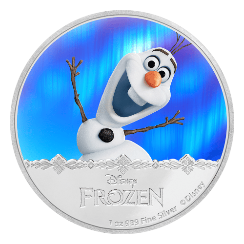 Pièce 1 once d'argent Épreuve numismatique Olaf | La reine des Neiges Disney 2016