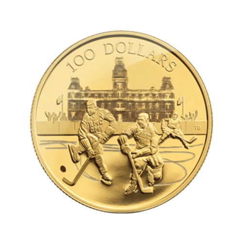 Pièce d'or épreuve numismatique 75e partie de la plus longue série de hockey du monde 2006
