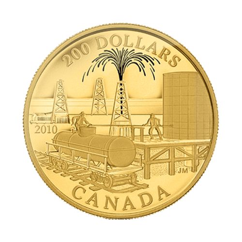 Commerce historique 22 carats MRC 2010 1/2 once | Pièce d'or Épreuve numismatique Industrie du pétrole