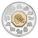 Pièce 1 once d'argent camée Lunaire 2008 | Année du Rat