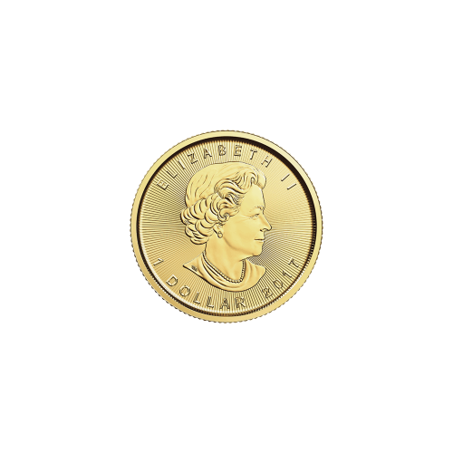 Pièce d'or Feuille d'érable canadienne 2017 de 1/20 once