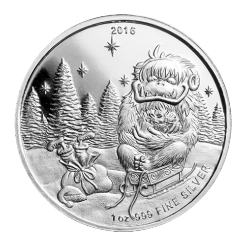1 oz 2016 Merry Christmas Silver Round | Elemetal Mint