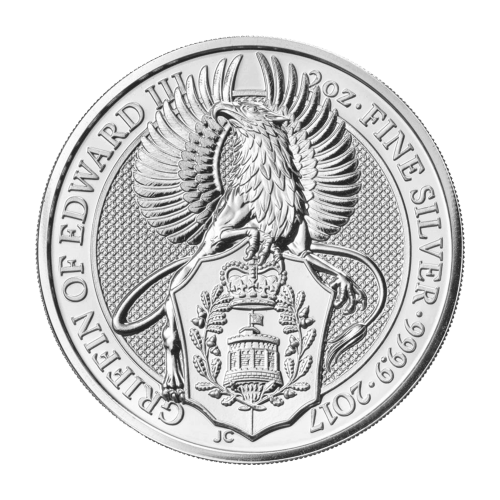 2 oz 2017 Queen's Beasts Griffin of Edward III Silver Coin | The Royal Mint