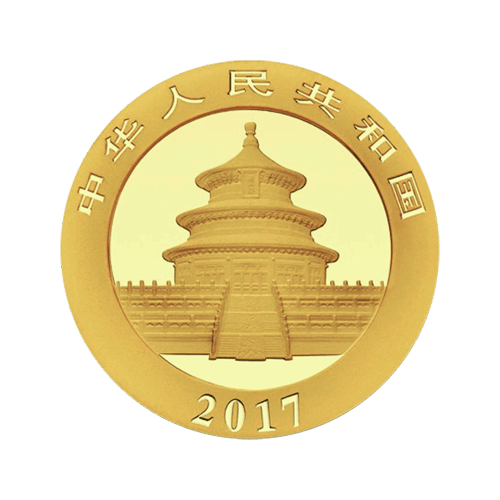 Pièce 15 grammes d'or Panda Chine 2017