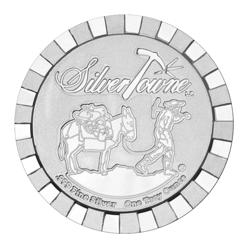 1 oz Prospector Stackable Silver Round | Silvertowne Mint
