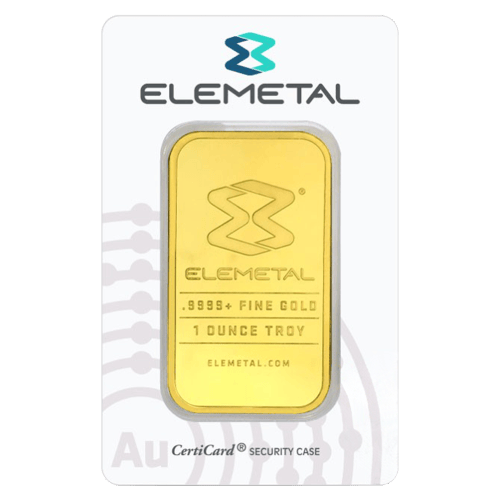 1 oz Gold Bar | Elemetal Mint | Silver Gold Bull US