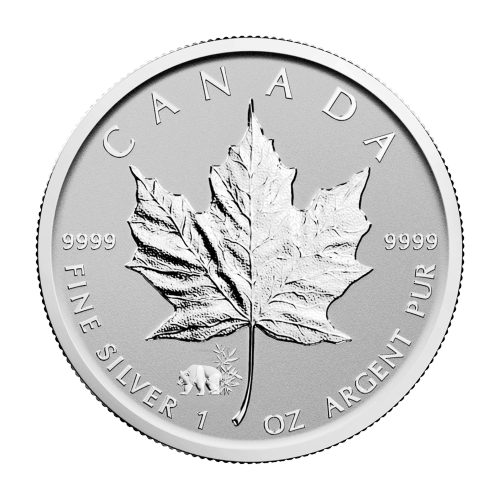 一分銀5枚 43ｇ 1 oz 2017 Canadian Maple Leaf Panda Privy Reverse Proof Silver