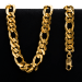 Collier en or 22 carats de style Figarucci de 51,2 grammes