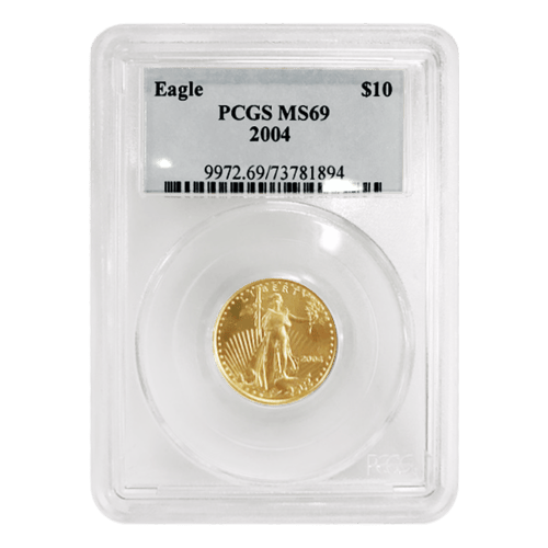 Pièce 1/4 once d'or MS-69 PCGS Aigle américain 2004 | Monnaie des États-Unis