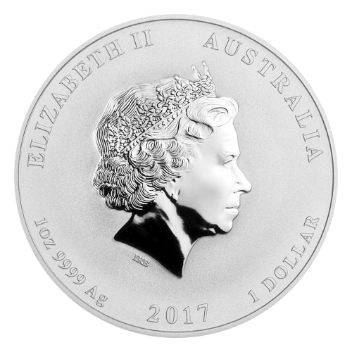 Pièce 1 once d'argent Lunaire Année du Coq Marque d'atelier Lion 2017 | Monnaie de Perth
