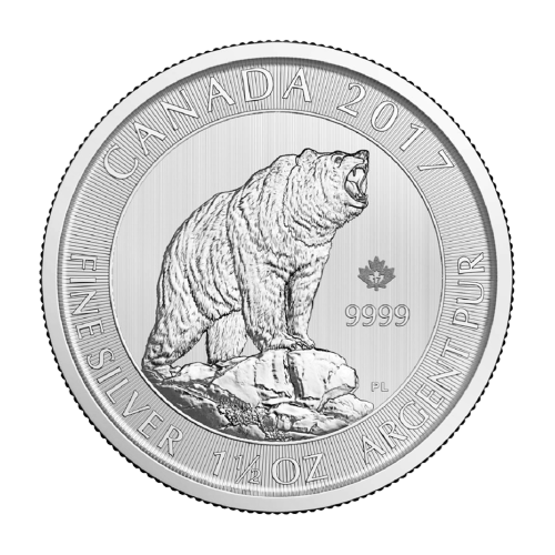 1.5 oz 2017 Canadian Grizzly Bear Silver Coin | Royal Canadian Mint