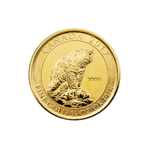 1/3 oz 2017 Canadian Grizzly Bear Gold Coin | Royal Canadian Mint