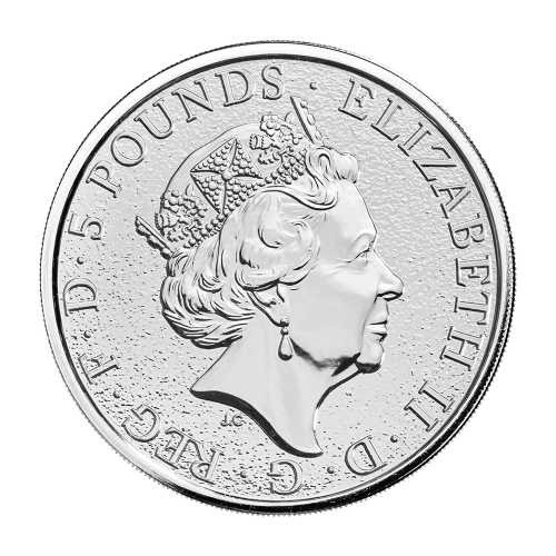 2 oz 2017 Queen's Beasts Red Dragon of Wales Silver Coin | The