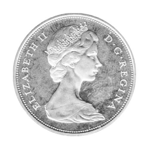 Pièce d'argent pur à 80 % Dollar canadien en circulation à valeur nominale de 1 $ de 1967