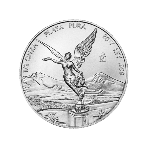 Pièce 1/2 once d'argent Libertad mexicaine 2017