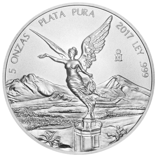Pièce 5 onces d'argent Libertad mexicaine 2016