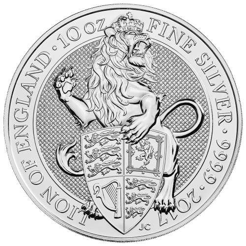 Pièce 10 onces d'argent Les Bêtes de la Reine : Lion d'Angleterre 2017 Monnaie royale | La Monnaie royale
