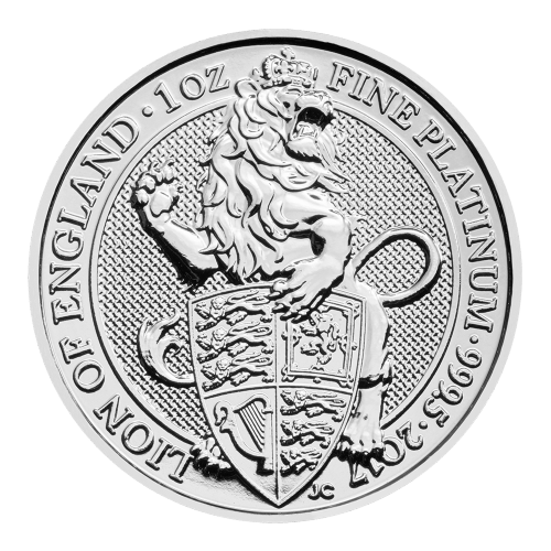1 oz 2017 Queen's Beasts Lion of England Platinum Coin | The Royal Mint