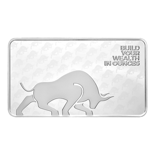 10 oz Silver Gold Bull Silver Bar | AT SPOT PRICE